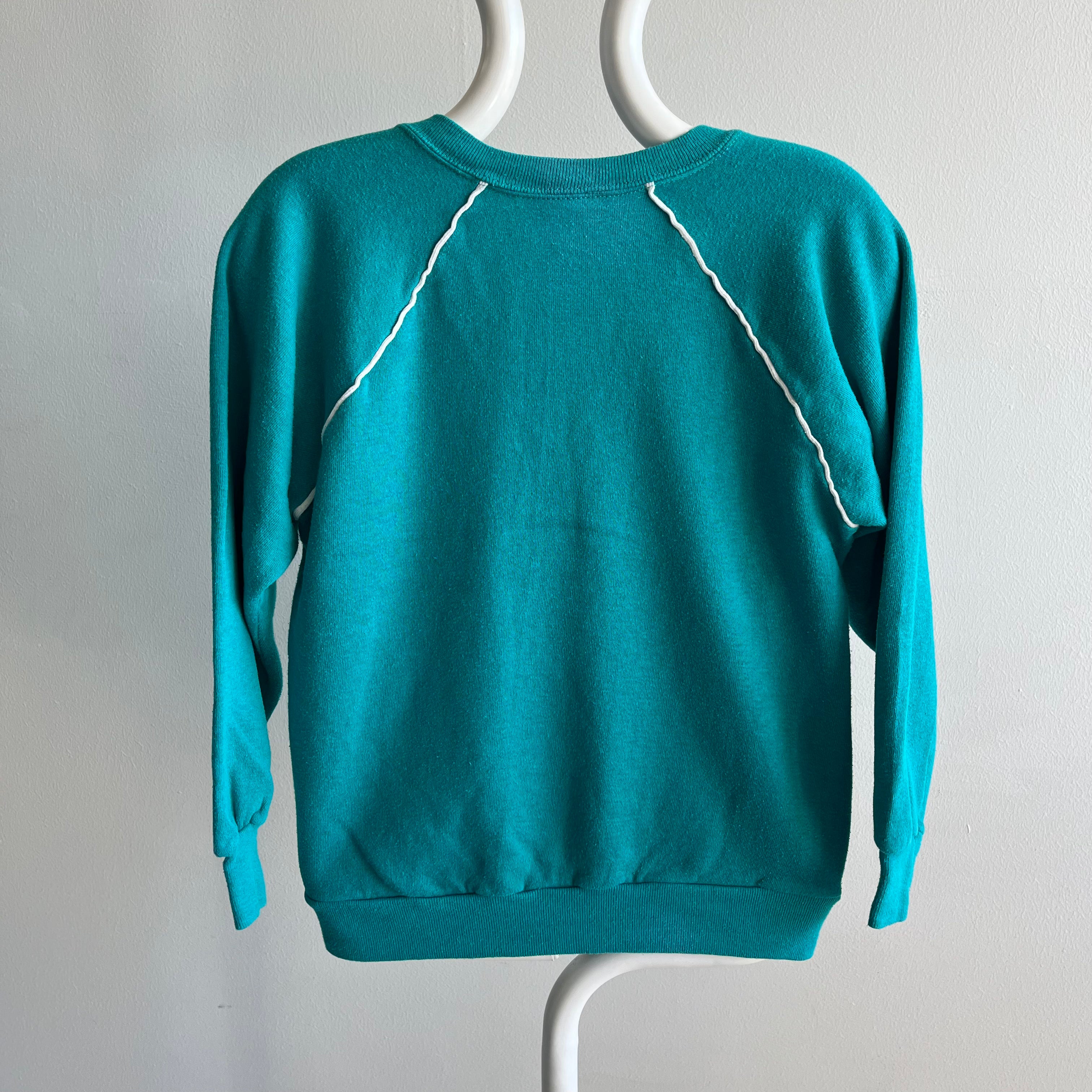 1970s Oeracoke Island V-Neck Sweatshirt by Collegiate Pacific