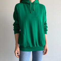 1980s Jon Lauren Kelly Green Super Duper Soft Acrylic Pull Over Hoodie