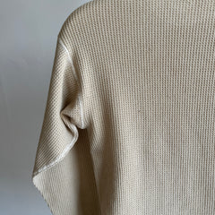 1980s Tan/Khaki/Boba Tea Colored Thermal Knit