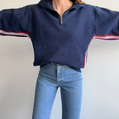 1990s Russell Brand 1/4 Zip with Striping