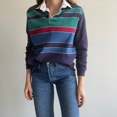 1980s Striped Rugby Perfectly Weighted Shirt - So Good