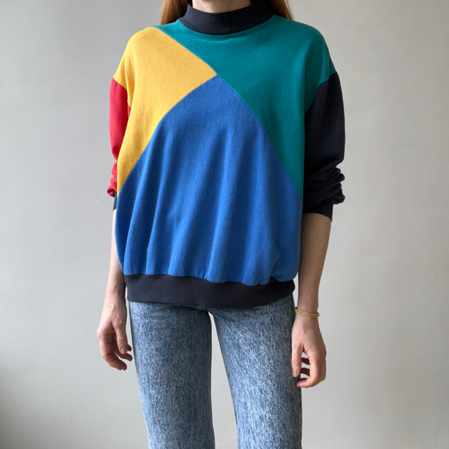 1980s Color Block Sweatshirt