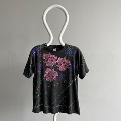 1980s Sponge Print Floral and Fun T-Shirt