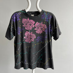 1980s Sponge Print Floral and Fun T-Shirt