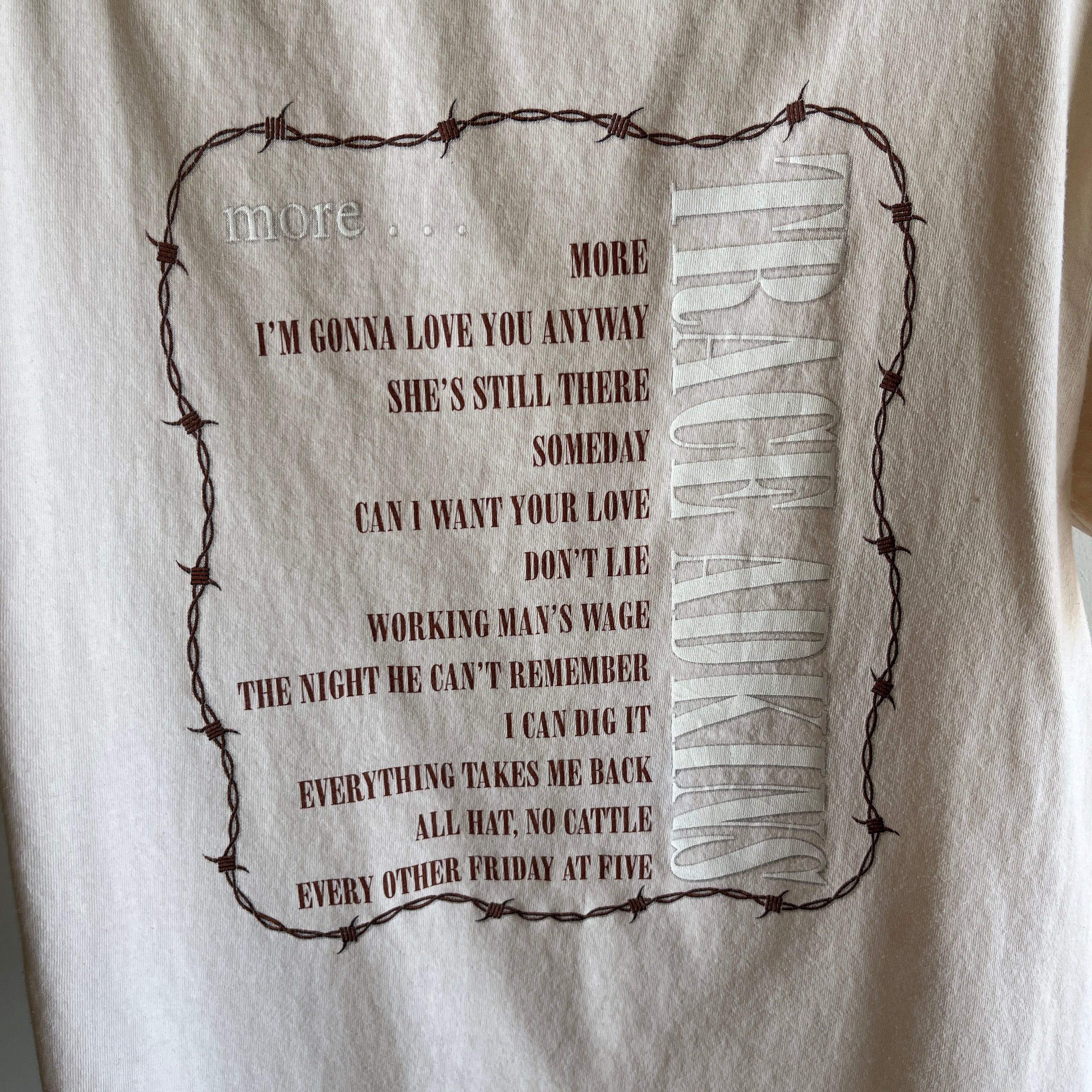 2000 Trace Atkins Country Music Front and Back T-Shirt