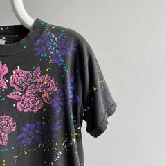 1980s Sponge Print Floral and Fun T-Shirt