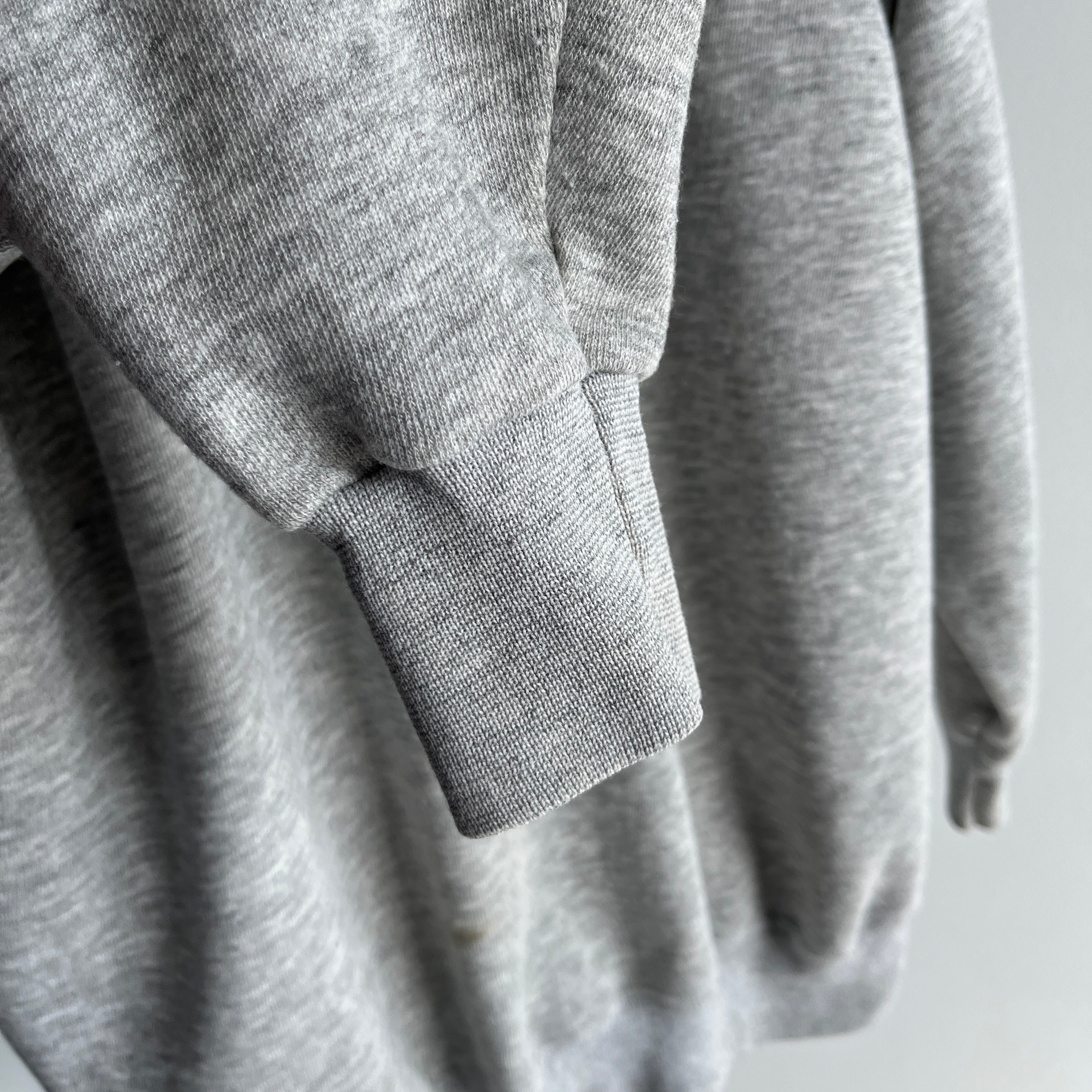 1980s Blank Gray Sweatshirt by Ultra Sweats