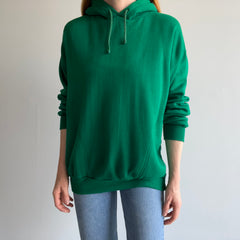 1980s Jon Lauren Kelly Green Super Duper Soft Acrylic Pull Over Hoodie