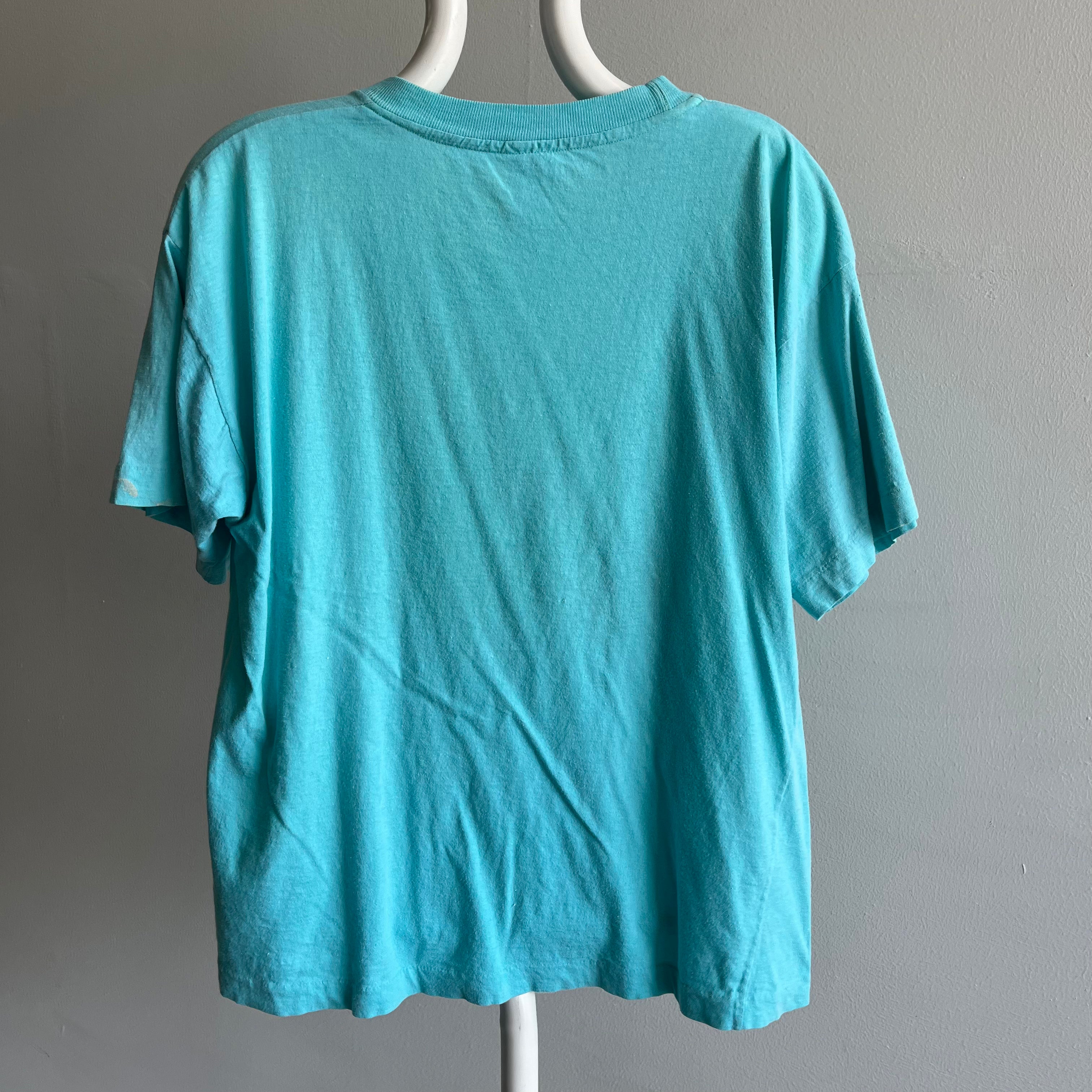1987 St. Thomas Slouchy Tourist T-Shirt with Rad Staining