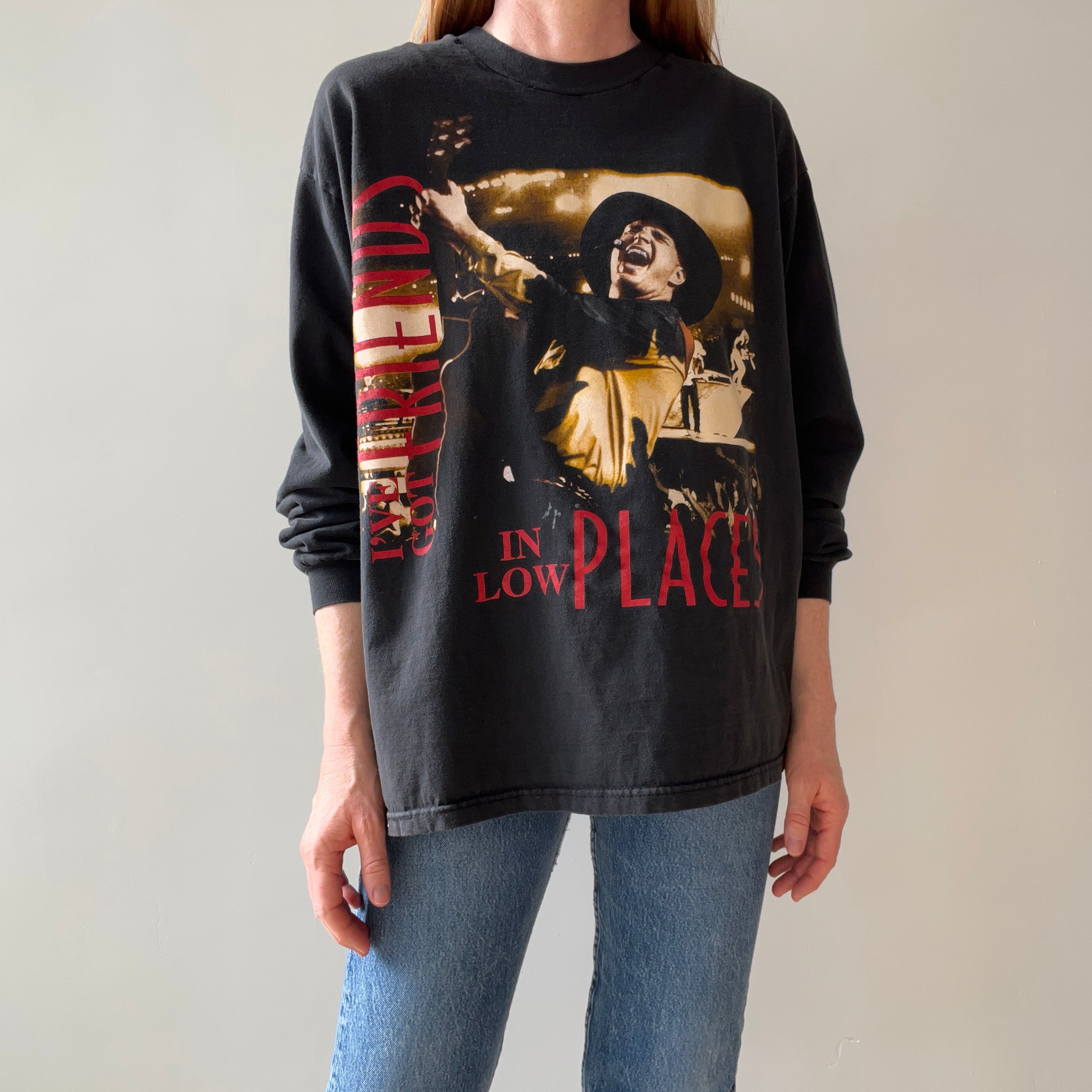 1990 Garth Brooks - Friends in Low Places Long Sleeve Cotton T-Shirt