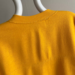 1980s St. John's Bay Henley Sunshine Yellow Sweatshirt