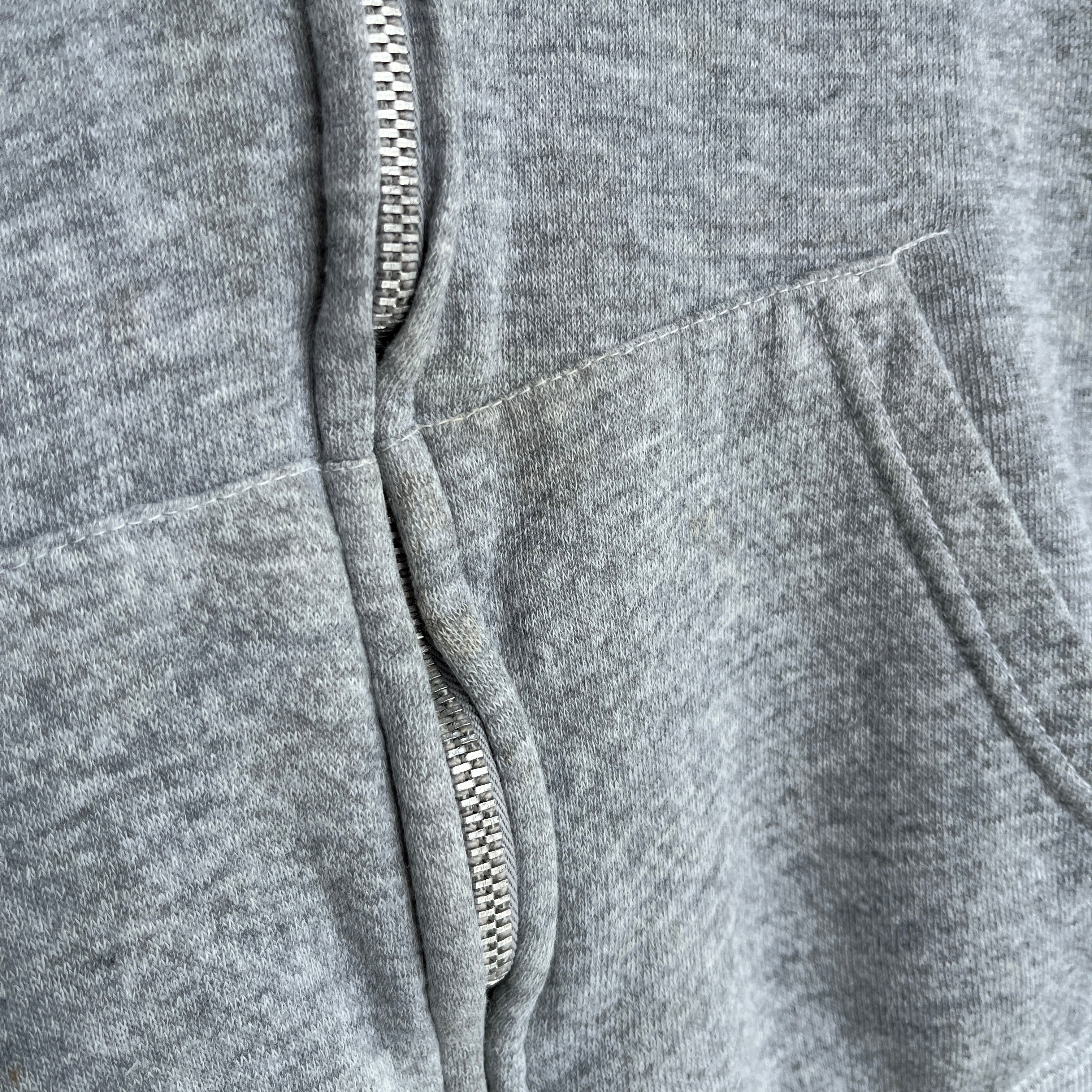 1970s Smaller Gray Zip Up Hoodie - Oh My!