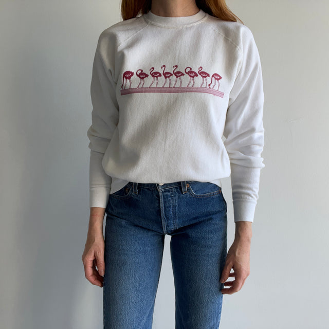 1980s Flamboyance (What a Group of Flamingos is Called) Sweatshirt