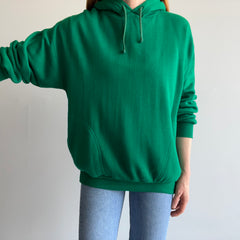 1980s Jon Lauren Kelly Green Super Duper Soft Acrylic Pull Over Hoodie