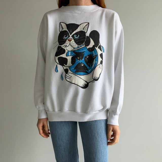 1980s Naughty Cat and A Fish Bowl Sweatshirt