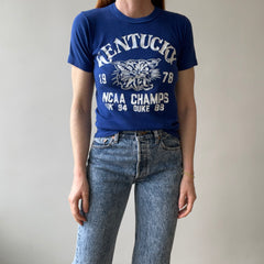 1978 Blue Kentucky NCAA Champs T Shirt - A Good One