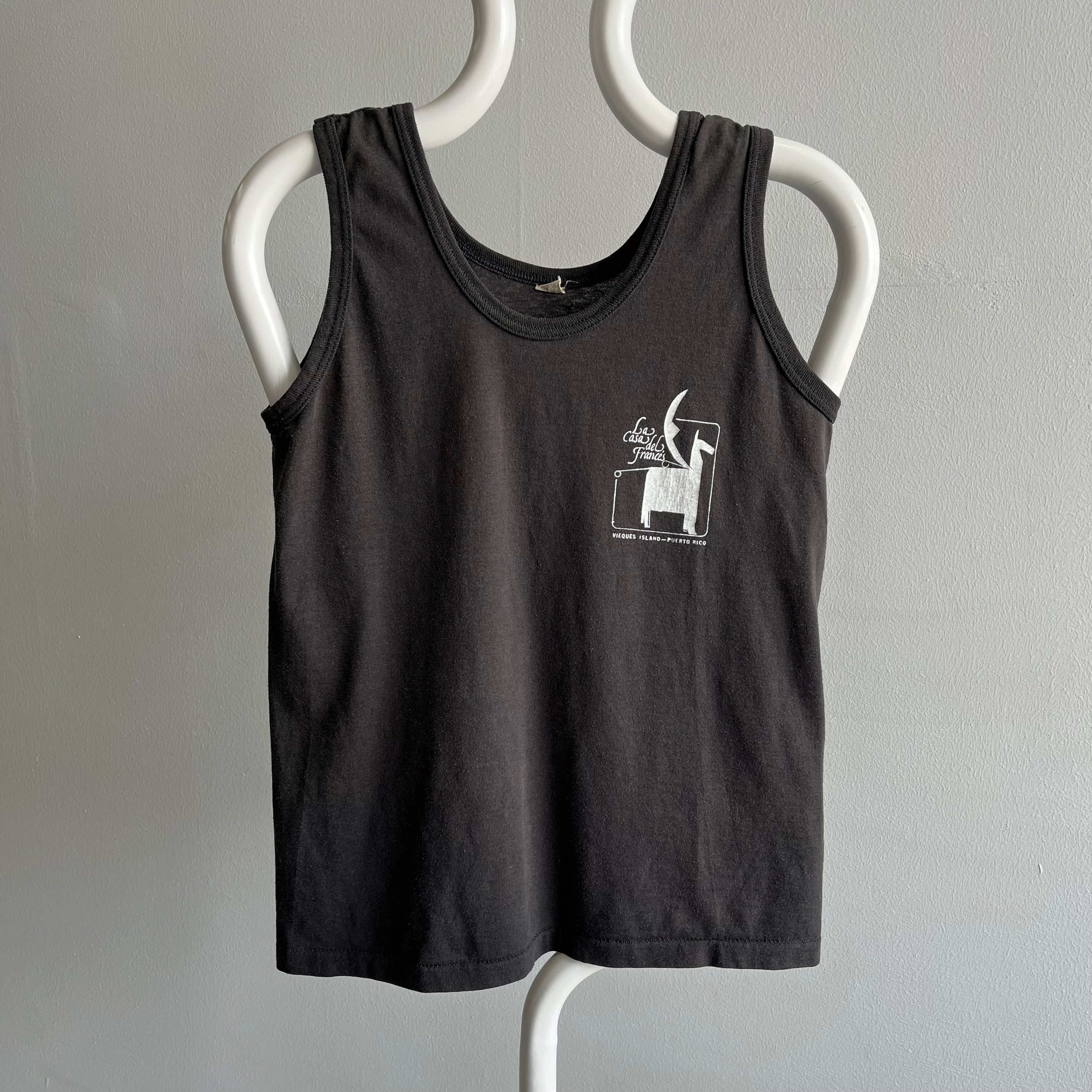 1980s La Casa Del Frances, Puerto Rico Tank Top by Screen Stars