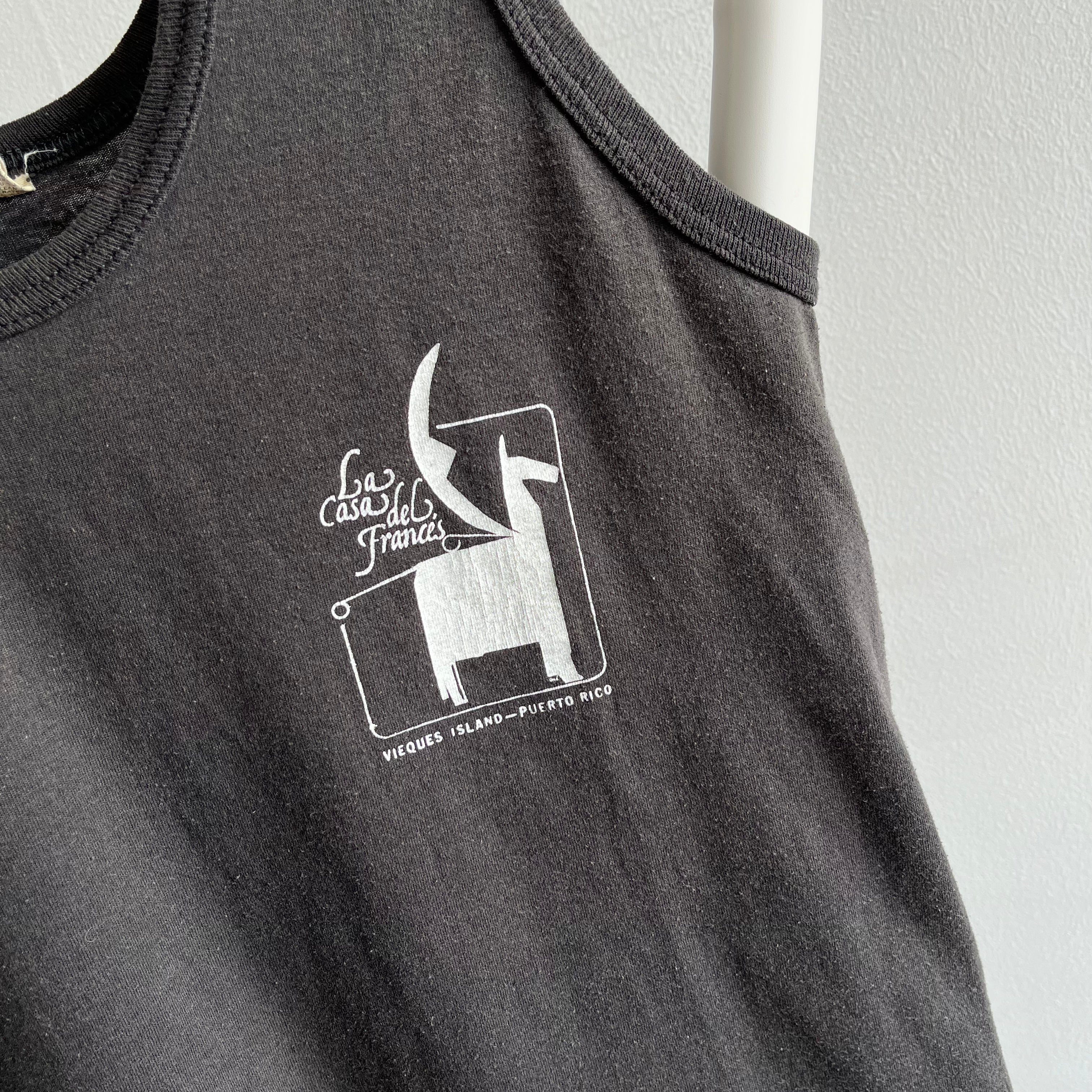 1980s La Casa Del Frances, Puerto Rico Tank Top by Screen Stars