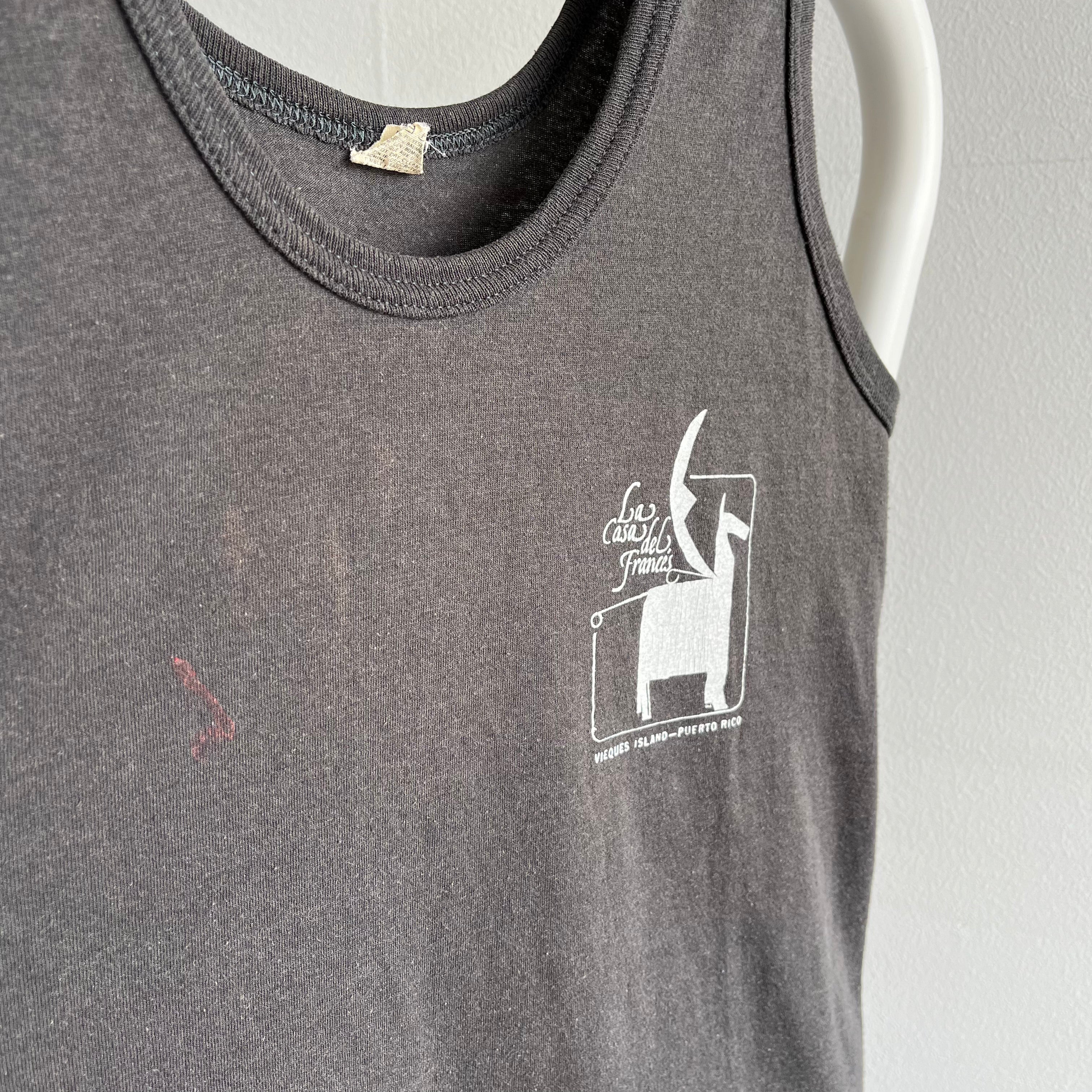 1980s La Casa Del Frances, Puerto Rico Tank Top by Screen Stars