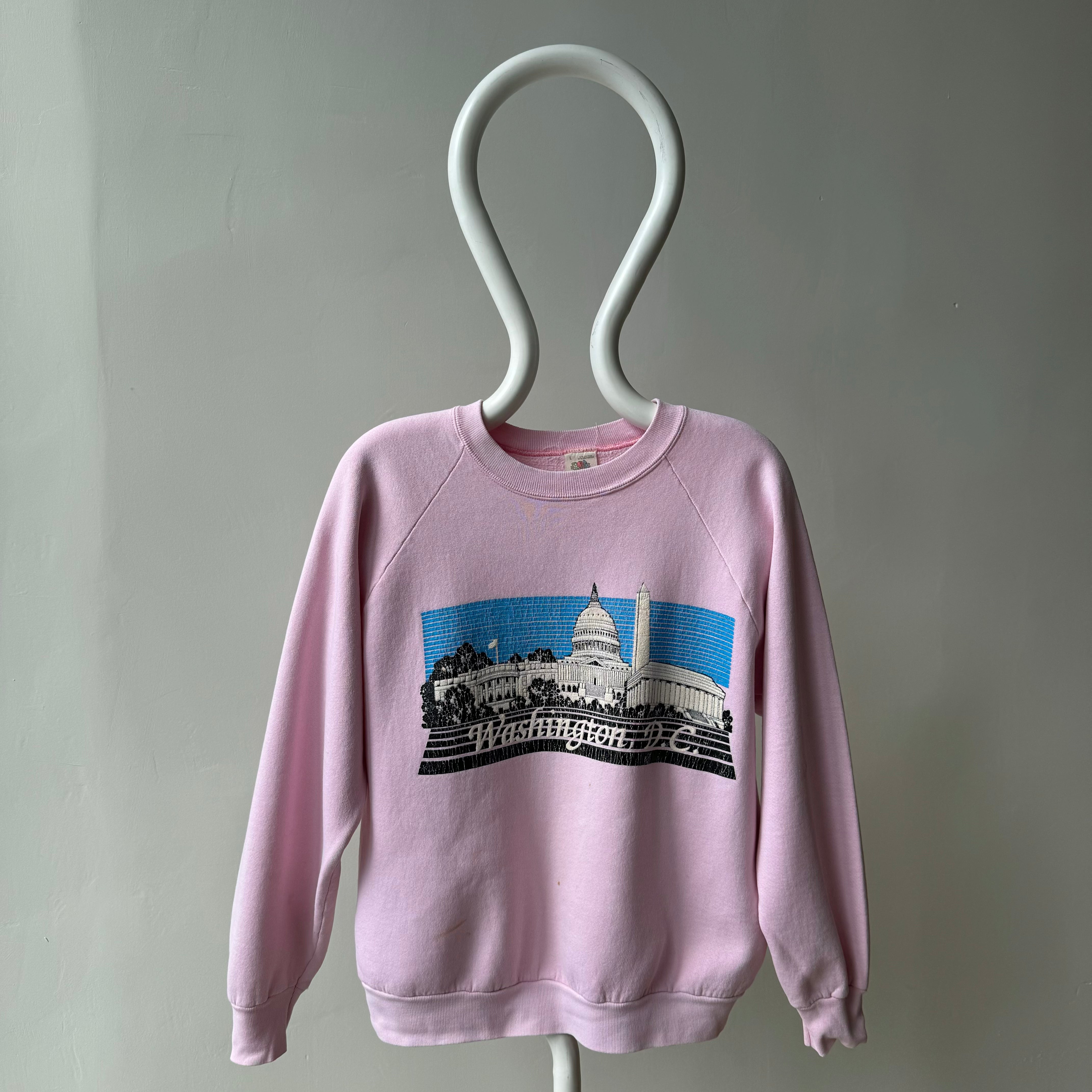 1980s Washington DC Stained Pink Sweatshirt