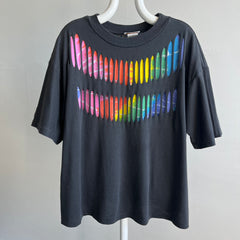 1980s Boxy Slashed Colorful T-Shirt