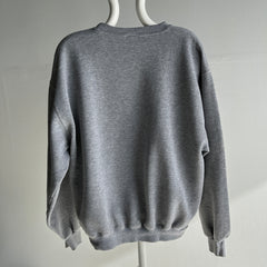 1990s/2000s Single V Russell Brand Relaxed Fit Deep Gray Sweatshirt