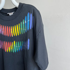 1980s Boxy Slashed Colorful T-Shirt