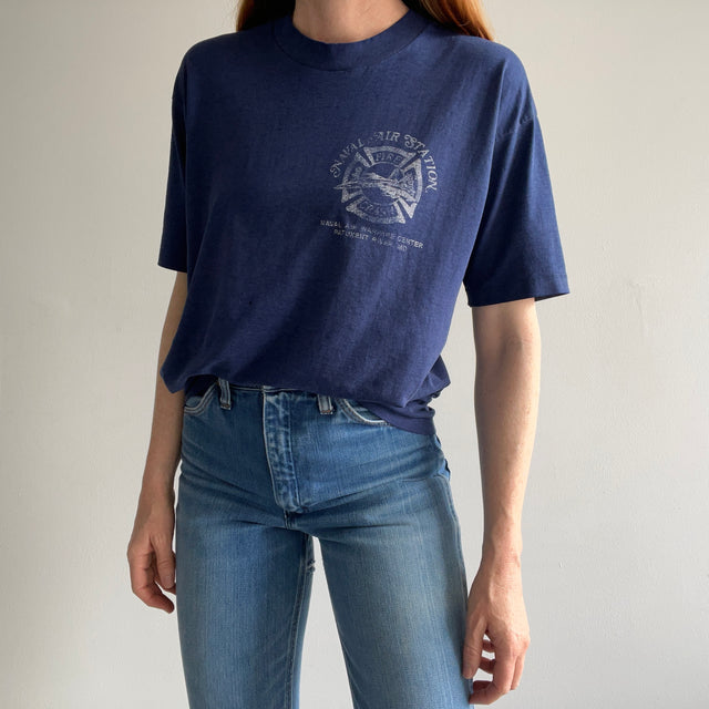 1980/90s Naval AIr Fire Station 50/50 T-Shirt