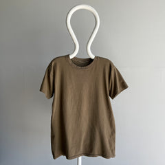 1980s Single Stitch Coffee and Vegan Creamer Colored T-Shirt