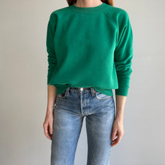 1990s Irish Spring Green Blank Raglan Sweatshirt