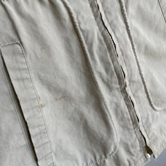 1960s Lightweight Khaki Cotton Zip Up Jacket - WOW