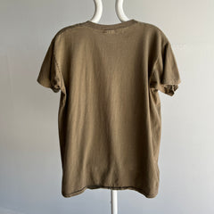 1980s Single Stitch Coffee and Vegan Creamer Colored T-Shirt