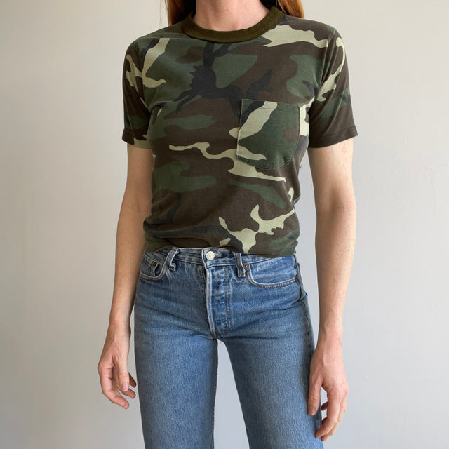 1980s Smaller Camo Pocket T-Shirt by Ace Sportswear