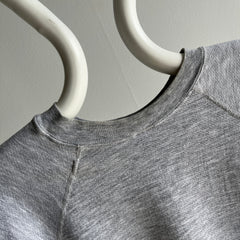 1980s Lightweight Thin Blank Gray Raglan by Action