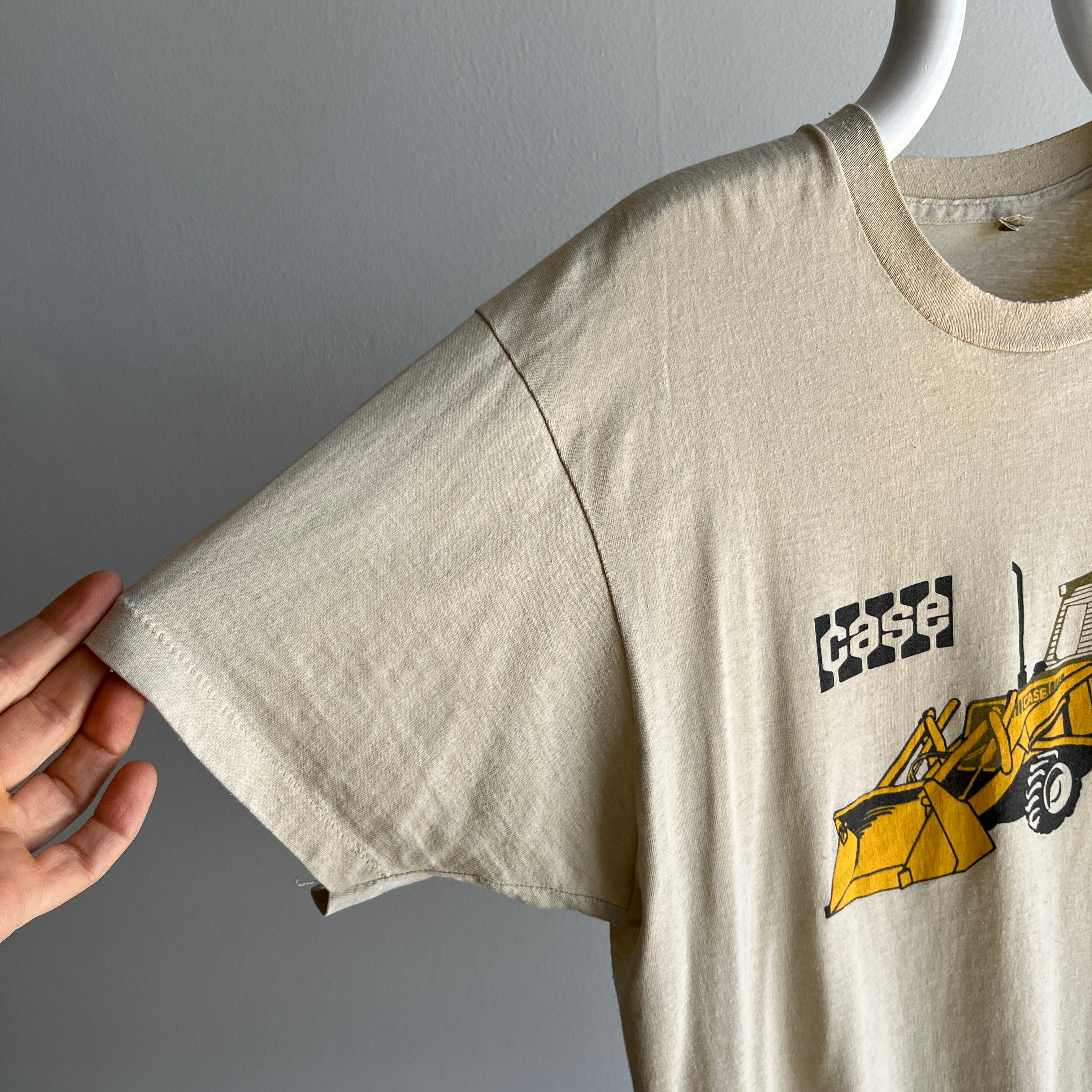 1980s Case Backhoe Skip Loader Thinned Out T-Shirt