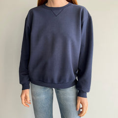 2000s Faded Single V Blank Navy Sweatshirt