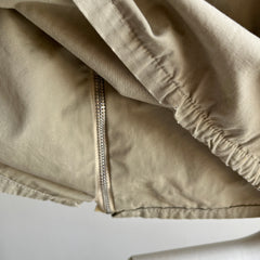 1960s Lightweight Khaki Cotton Zip Up Jacket - WOW