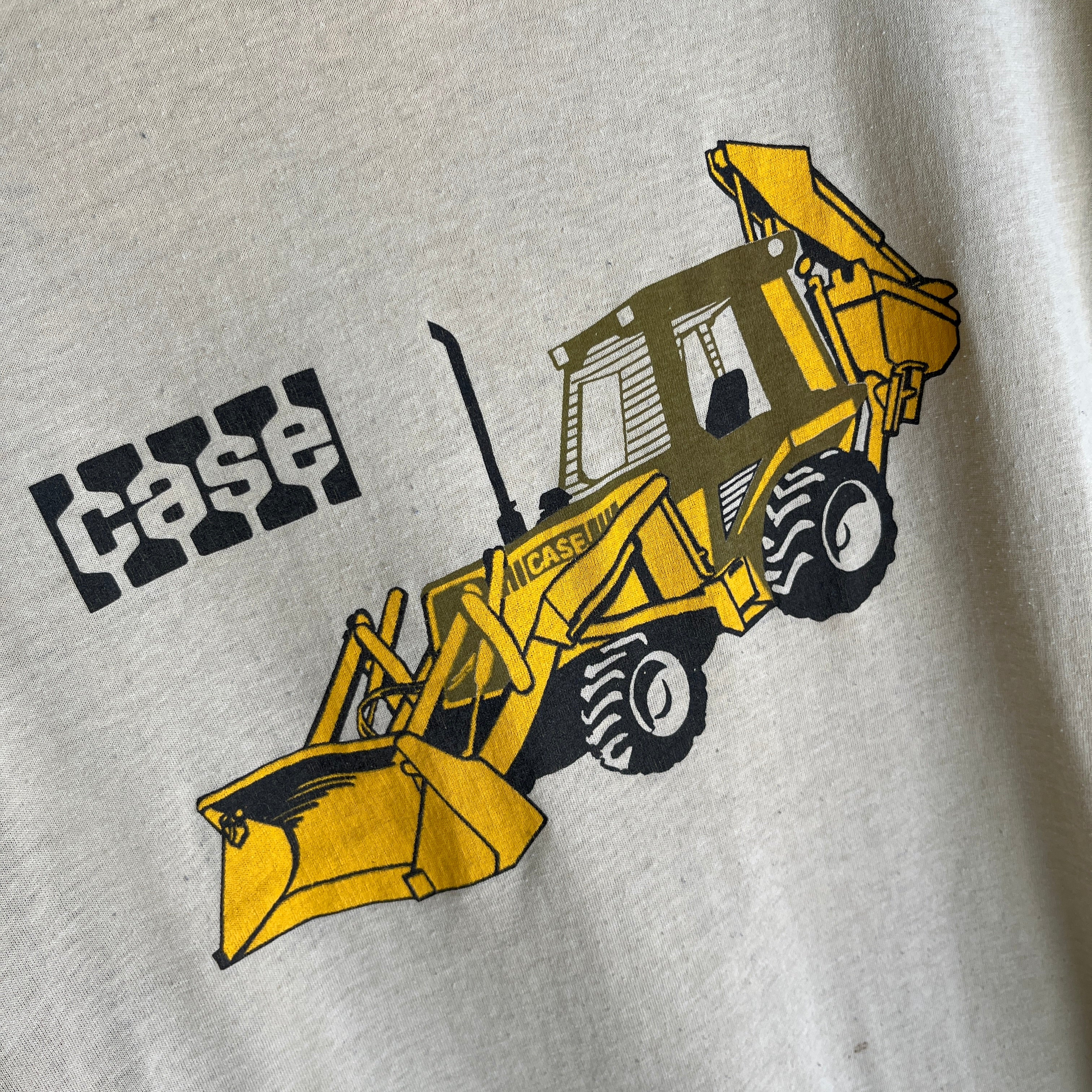 1980s Case Backhoe Skip Loader Thinned Out T-Shirt