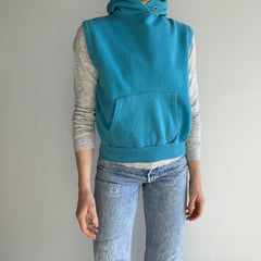 1980s Hoodie Tank Top Warm Up Sweatshirt - Personal Collection