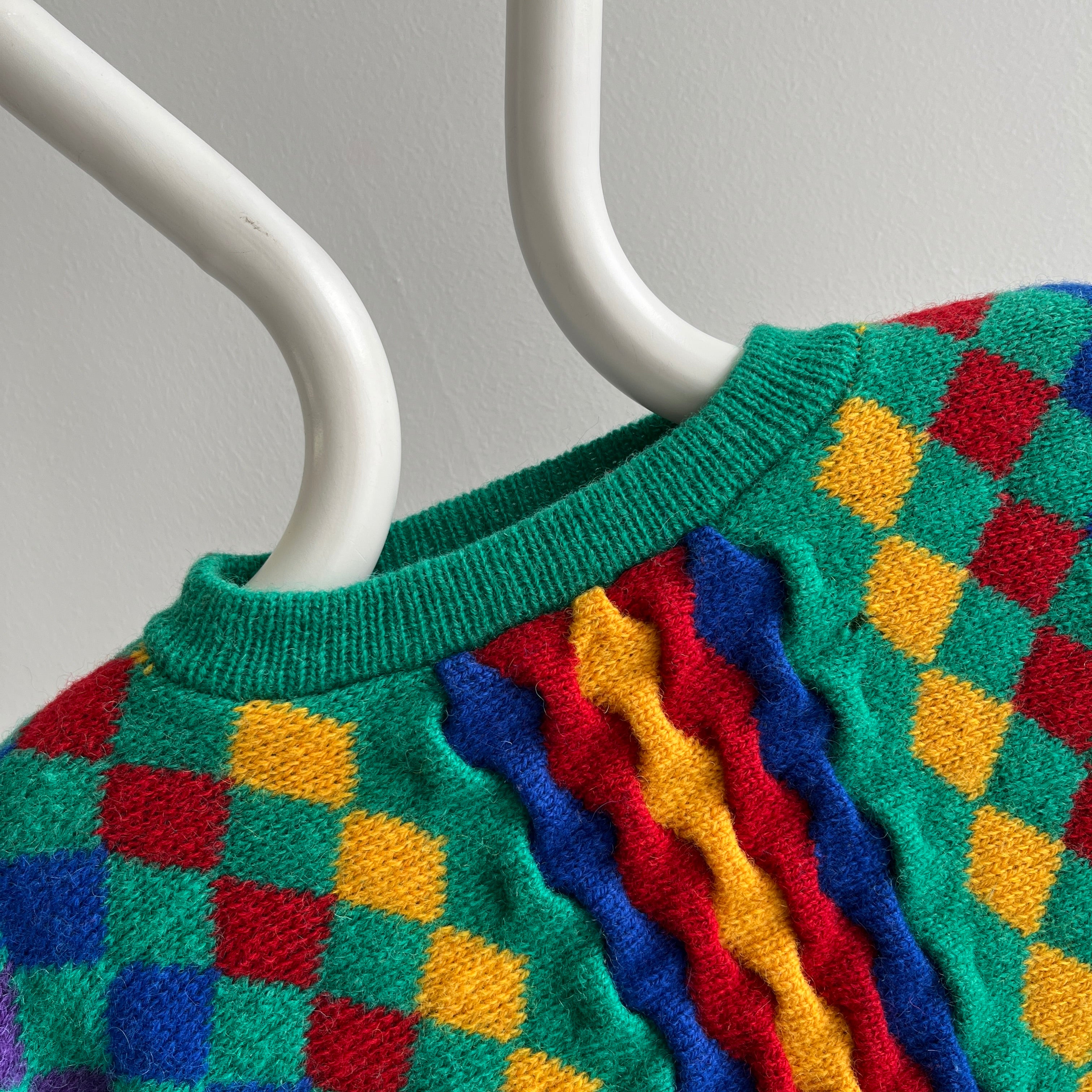 1980s Tulchan Wool Colorful Sweater - WOWOWOWOW