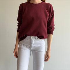 1980s Burgundy/Wine Raglan Sweatshirt