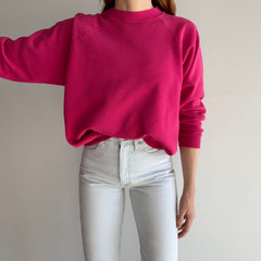 1980s Dragon Fruit Pink Raglan Sweatshirt