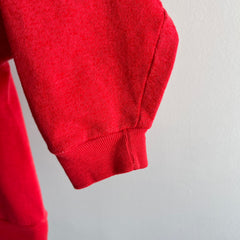 1980s Shorter Long Sleeve Perfectly Red Raglan Sweatshirt