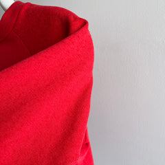 1980s Shorter Long Sleeve Perfectly Red Raglan Sweatshirt