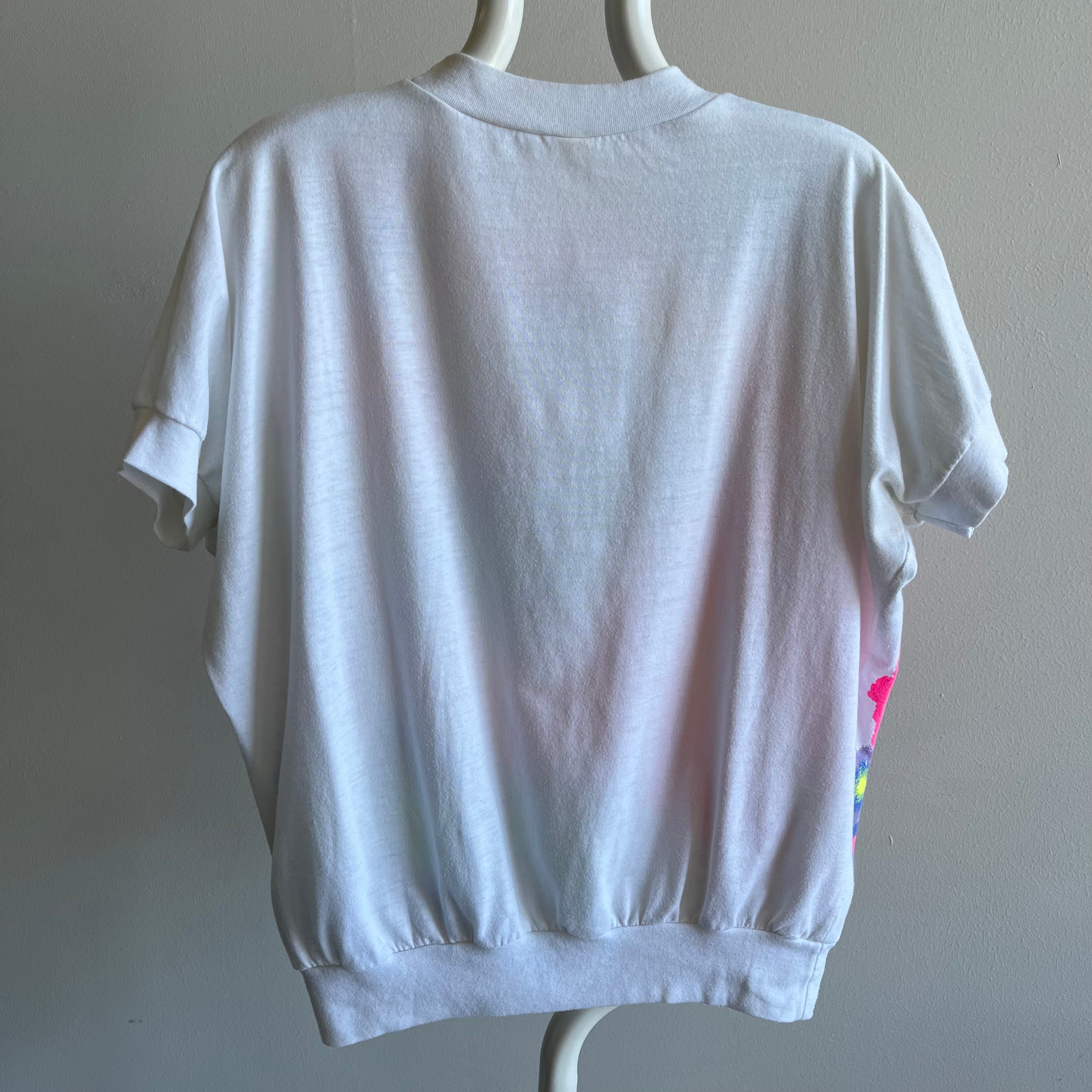 1980s Floral Top/T-Shirt