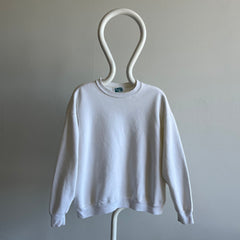 1990s Blank White Sweatshirt with Aging