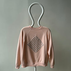 1980s DIY Diamond Martha Style Crafter's Sweatshirt - Awwww