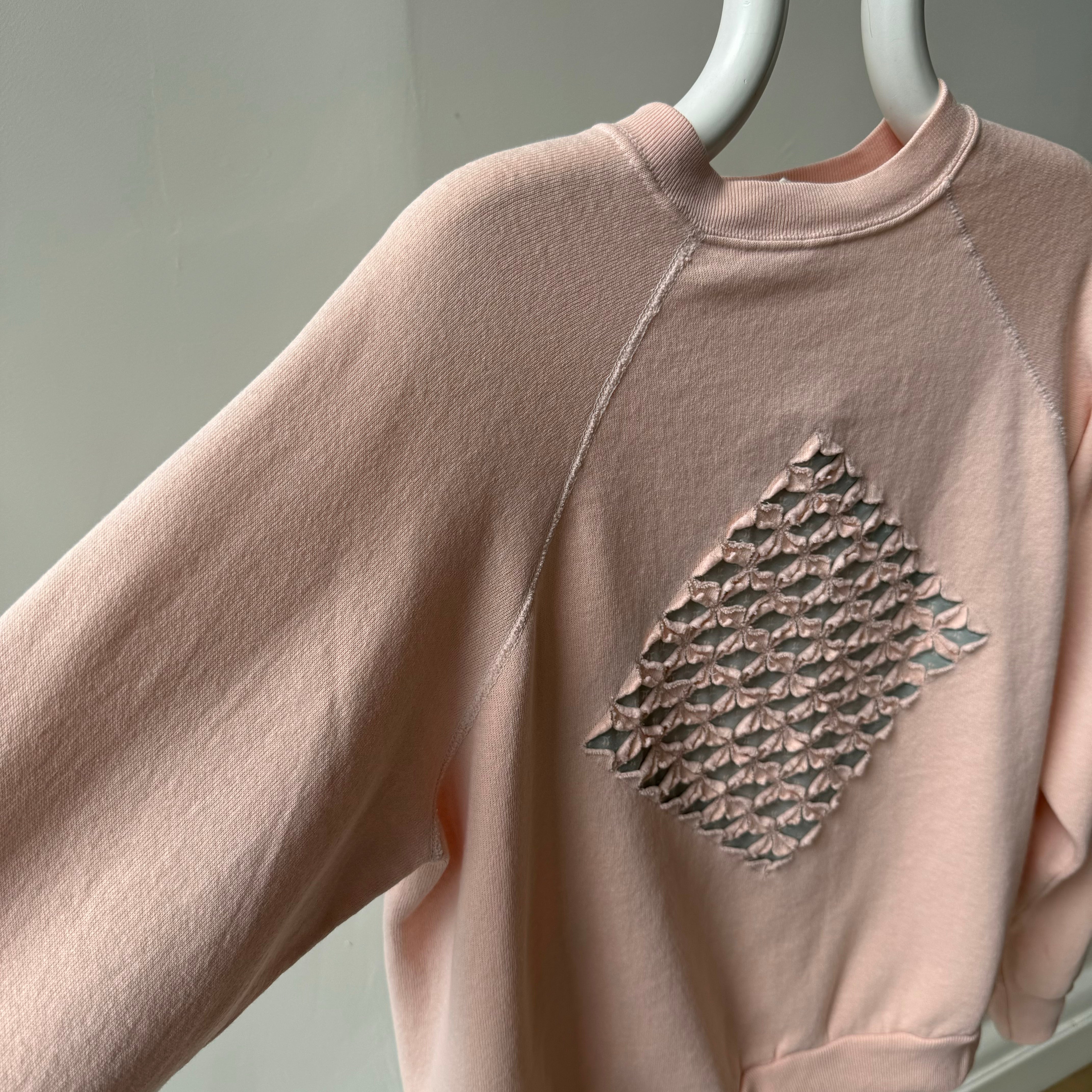 1980s DIY Diamond Martha Style Crafter's Sweatshirt - Awwww