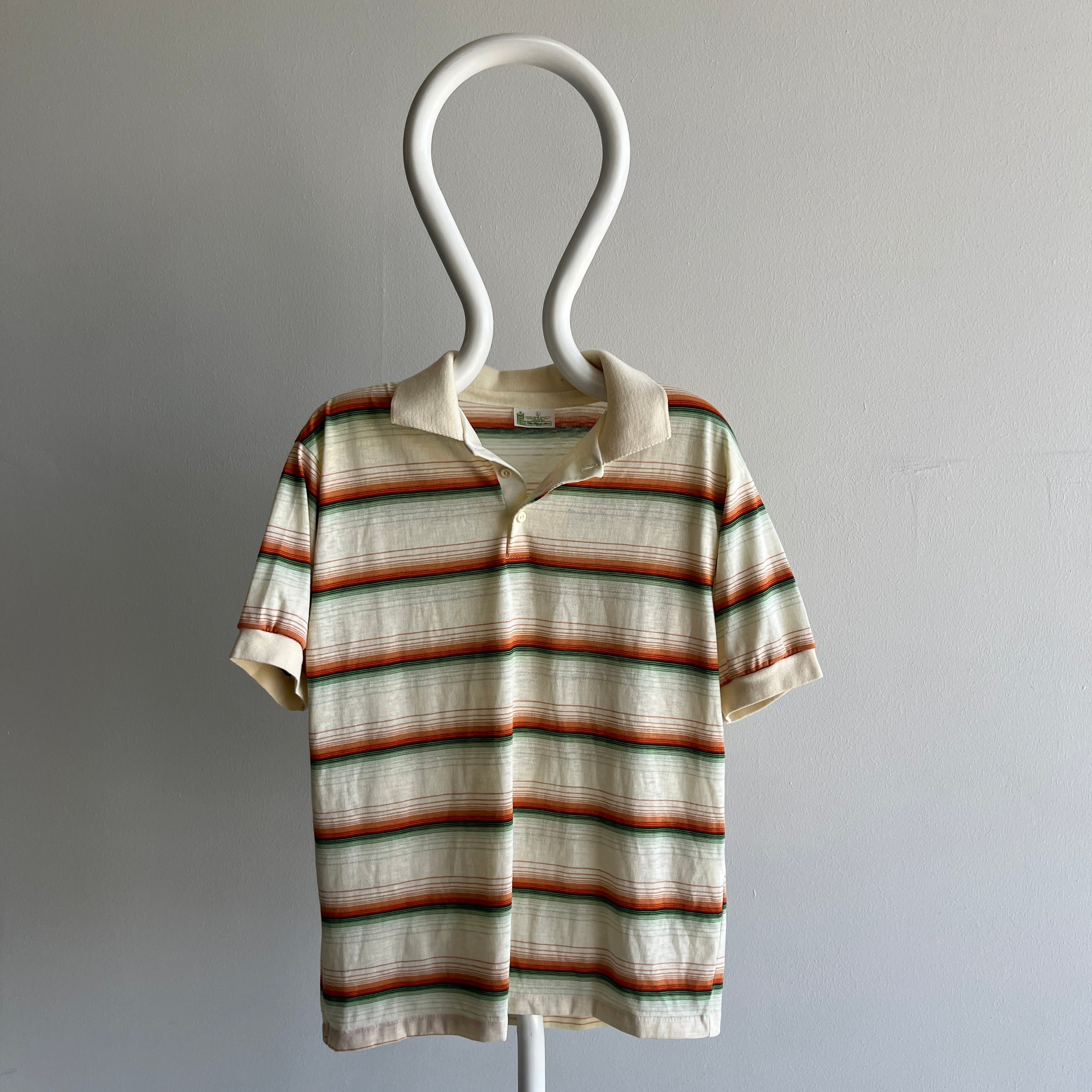 1970/80s Striped Polo Shirt by Kings Road/Sears