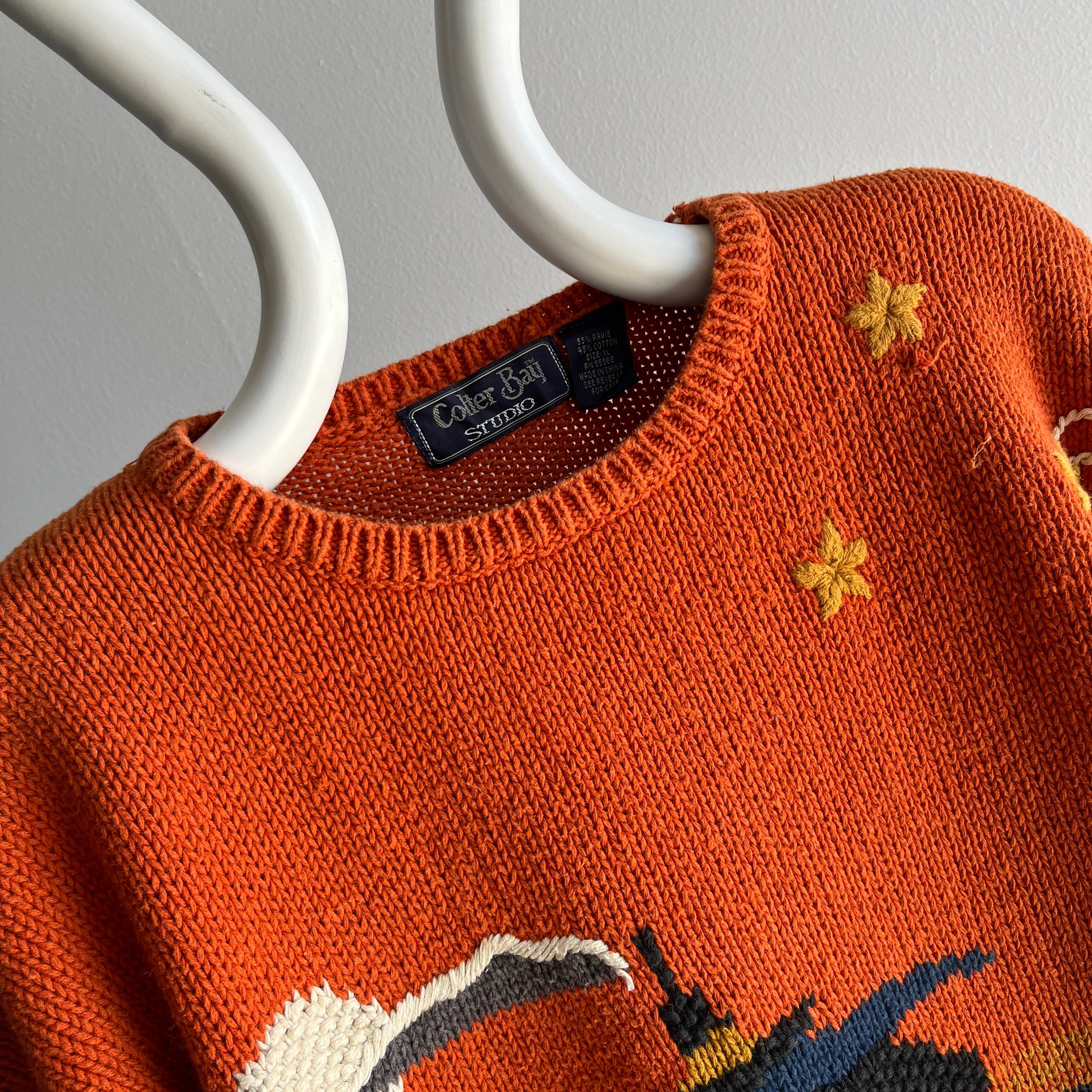 1990s Witch Cotton Knit Halloween Sweater – Red Vintage Co